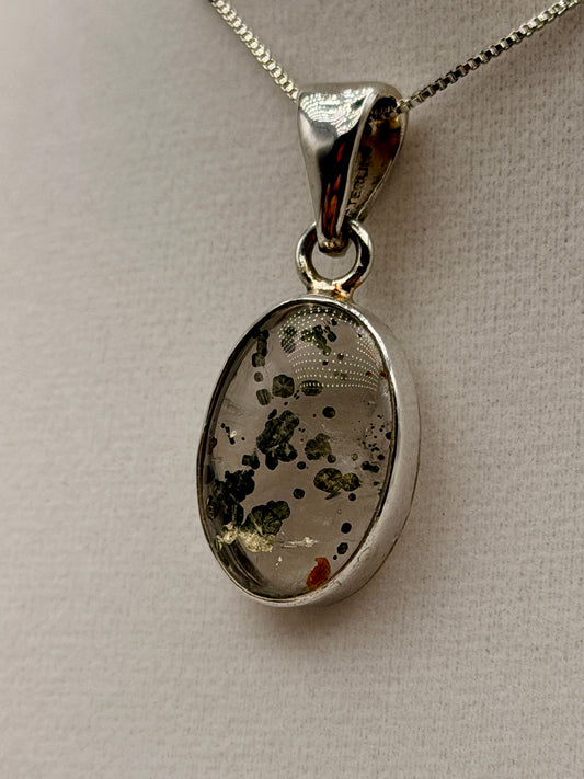 Pyrite & Chlorite Quartz pendant