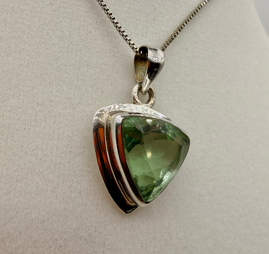Teal Fluorite Gemstone Pendants