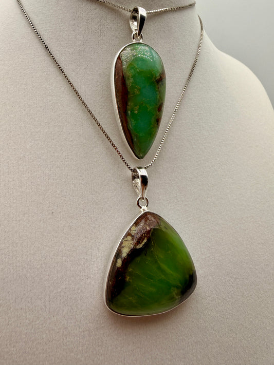 Chrysoprase Gemstone Pendants