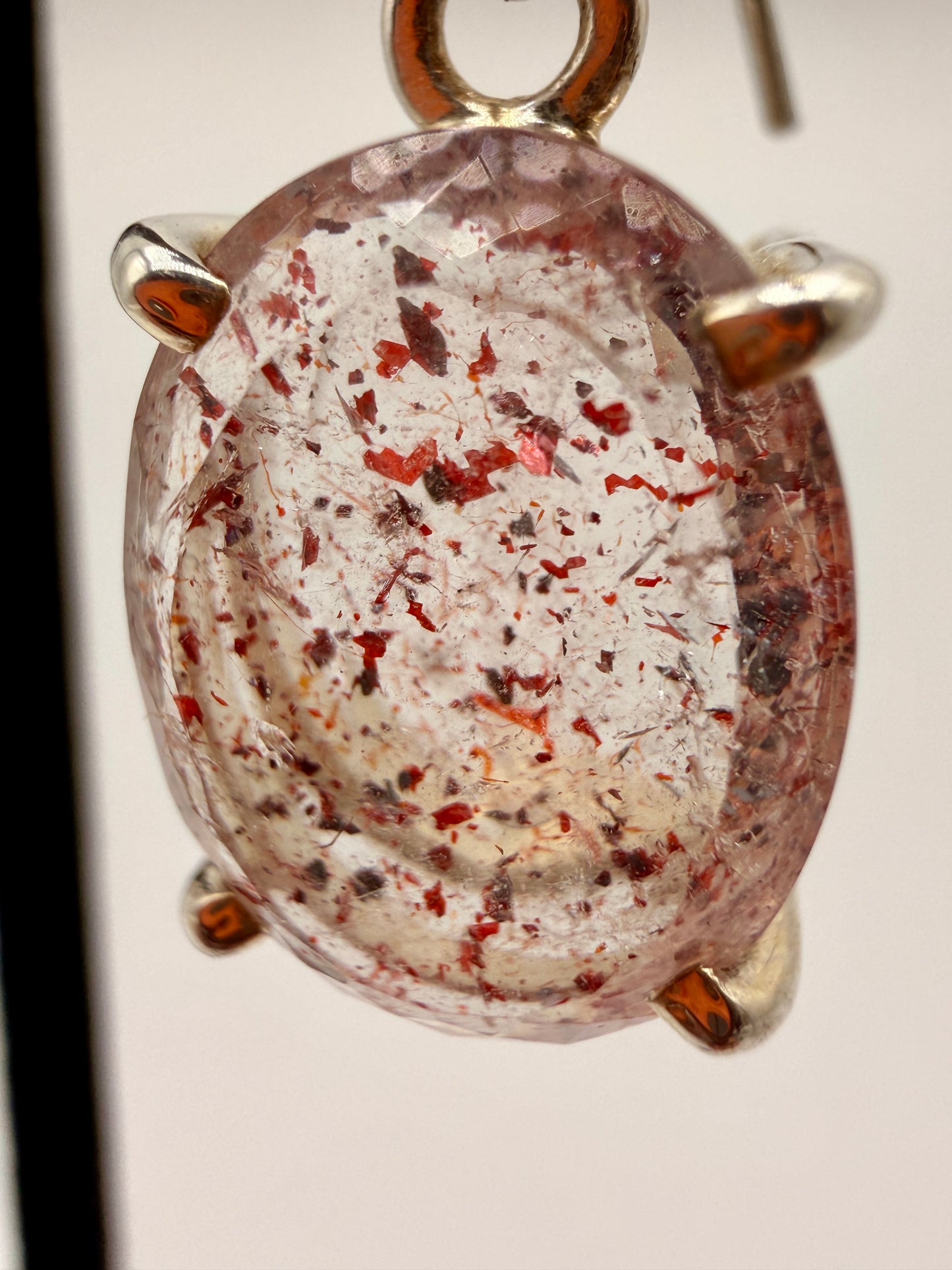 Lepidocrocite in Quartz Dangle Earrings