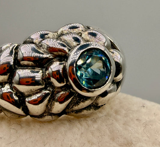 Blue Zircon Ring
