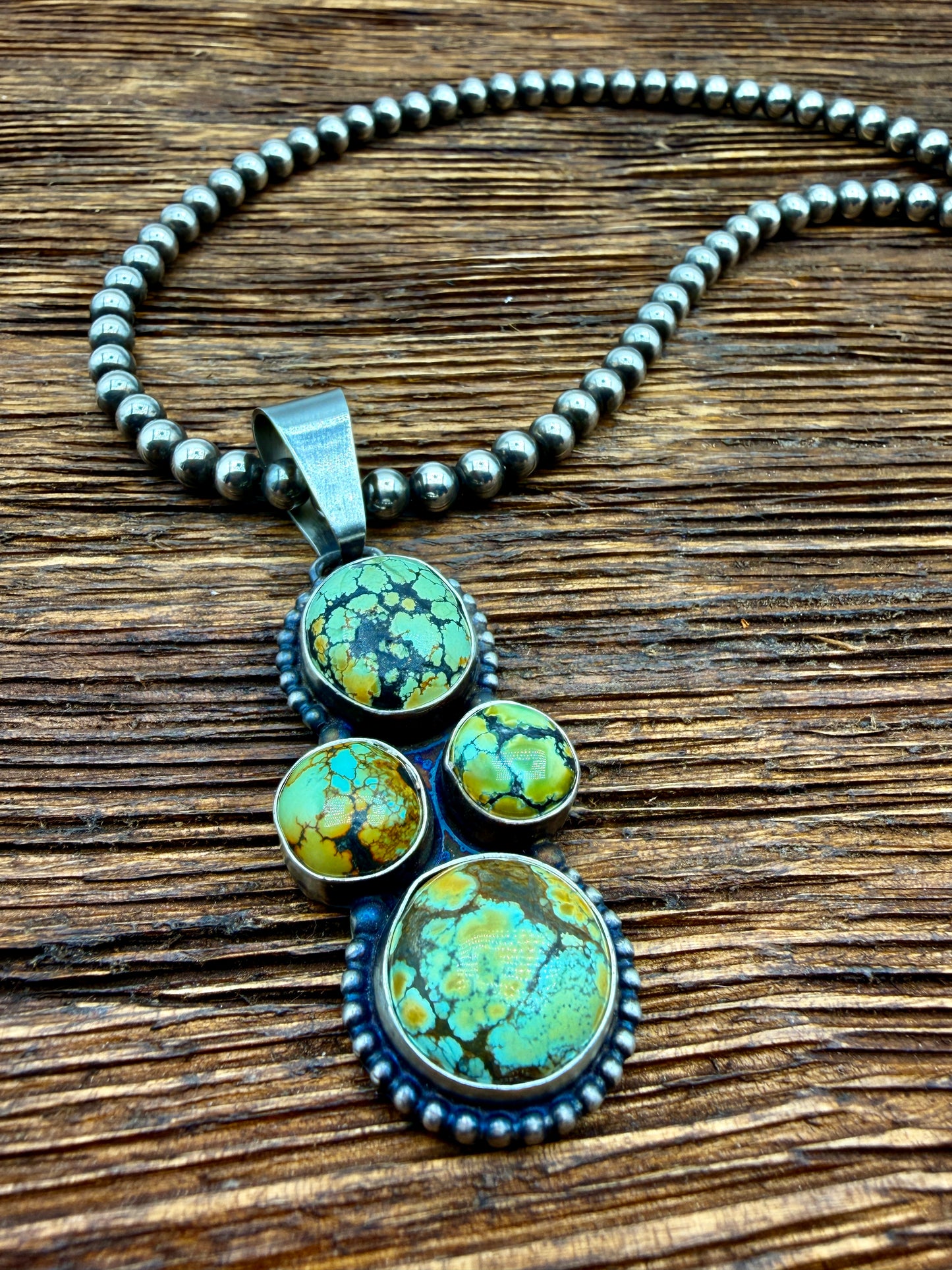 Blackjack Turquoise Four Directions Pendant