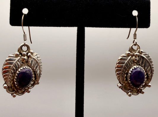 Wampum and Feather Earrings