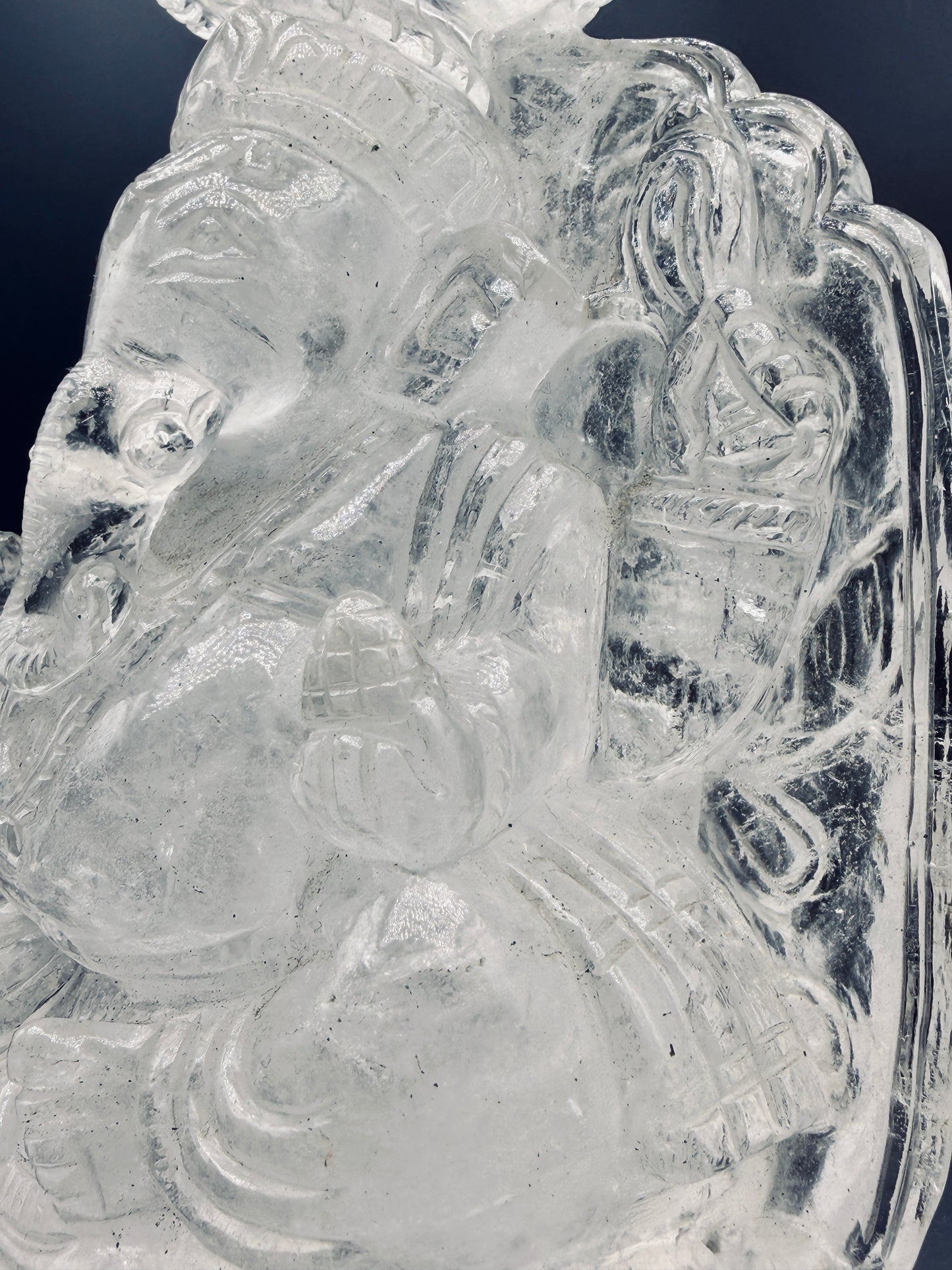 Himalayan clear Quartz Crystal Ganesha Temple