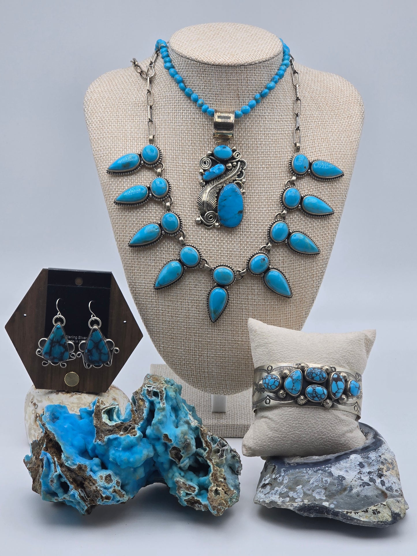 Royston Turquoise Layered Fringe Necklace