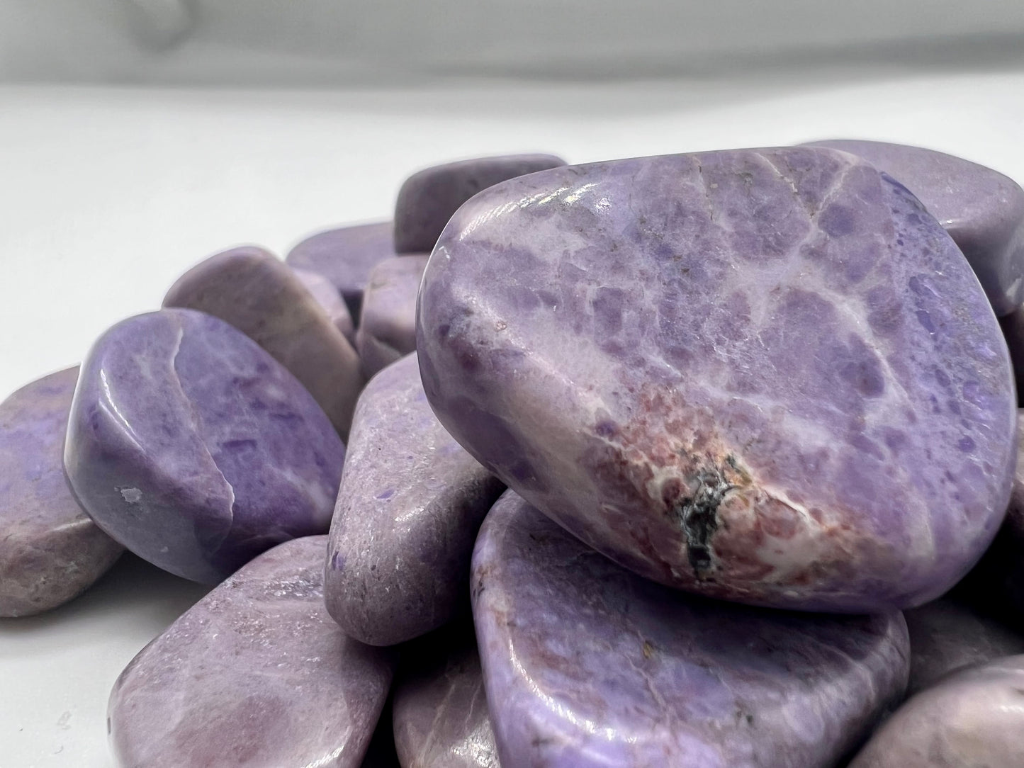 Lavender Jade Tumbled stones