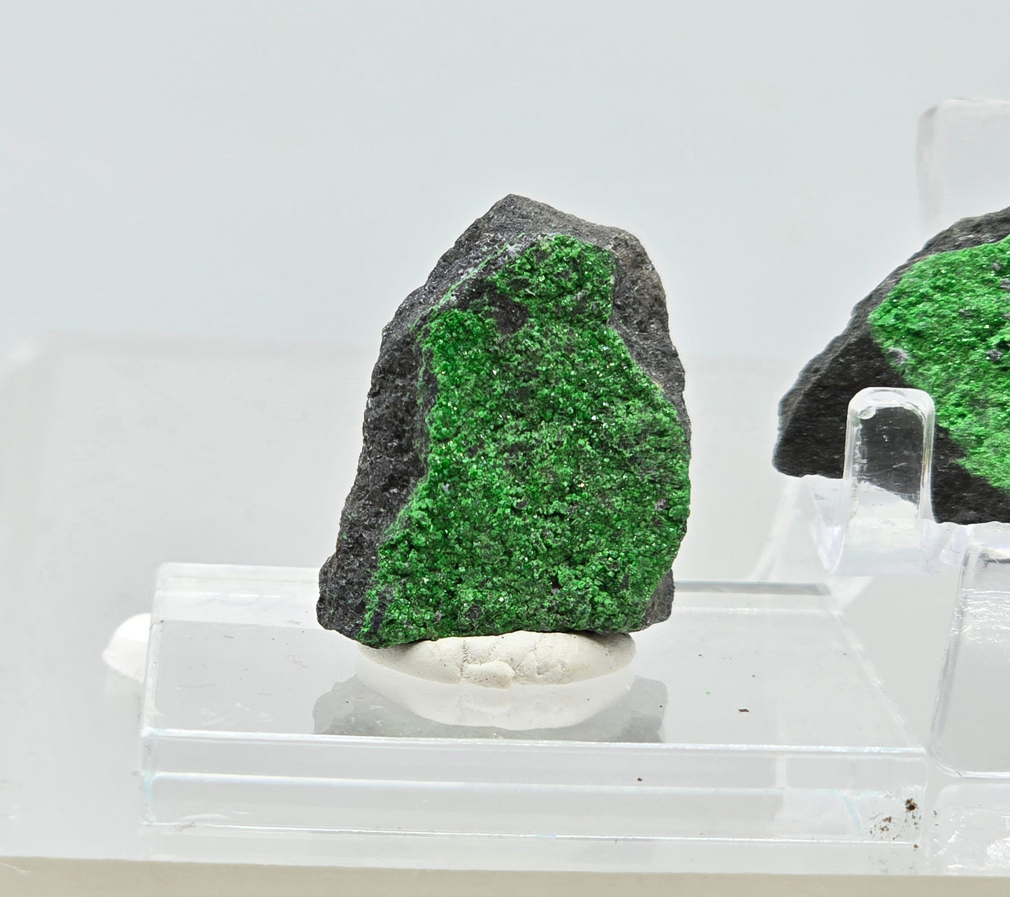 Uvarovite Green Garnet on the matrix