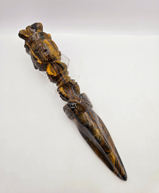 Pietersite & Tiger eye Giant Phurba Dagger