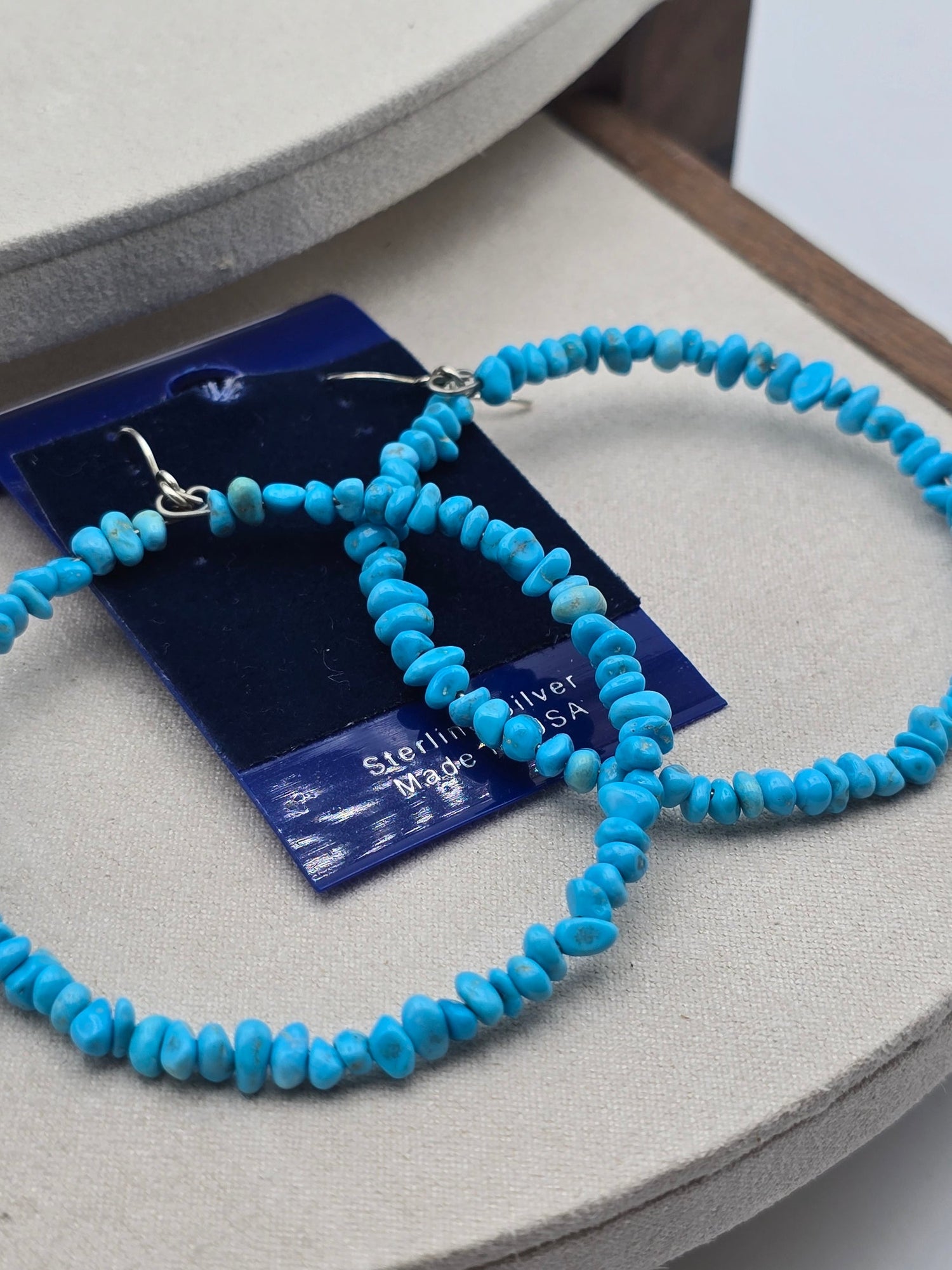 Turquoise Hoop earrings - Kingman turquoise