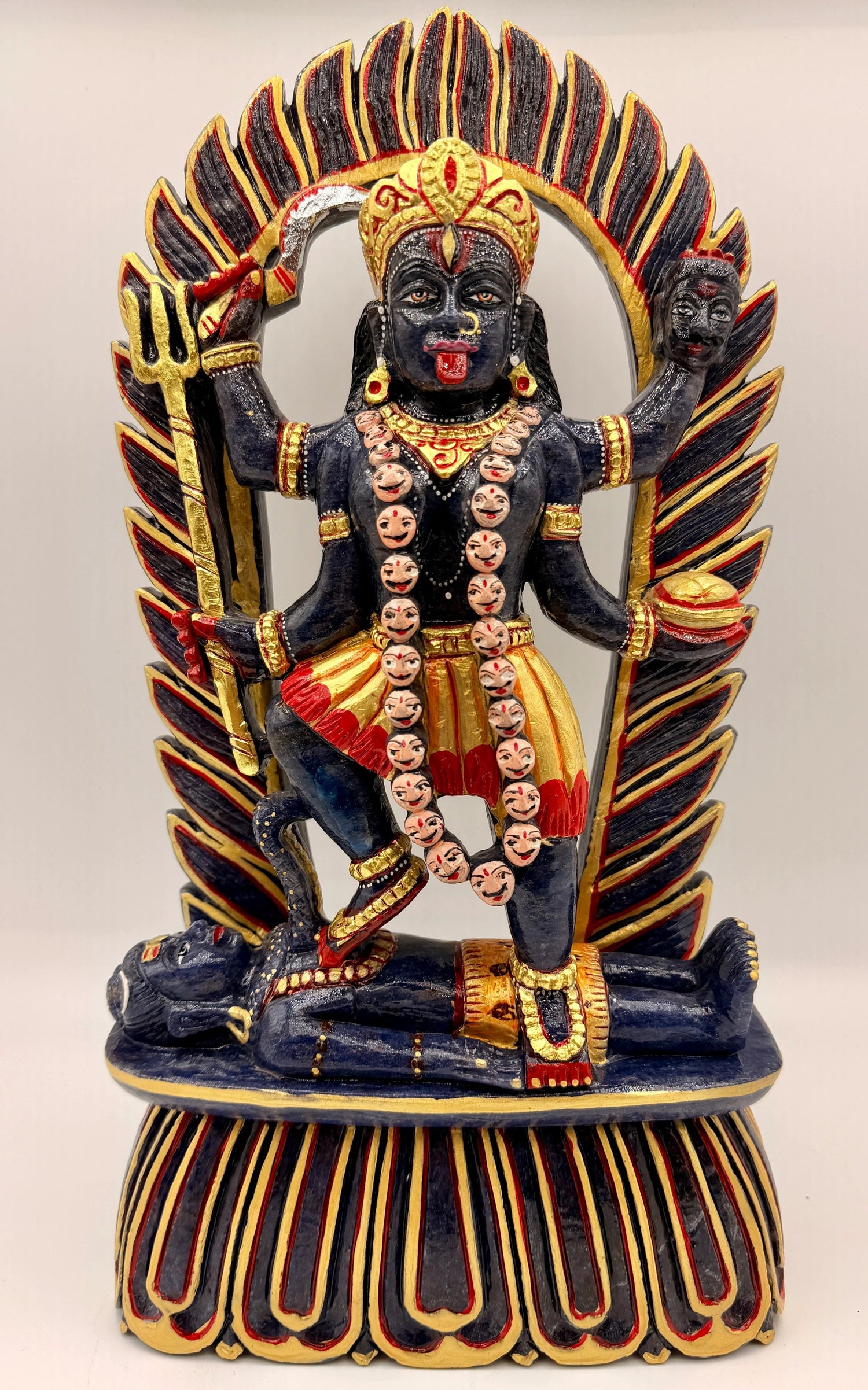 Hand-carved crystal Kali Ma statue