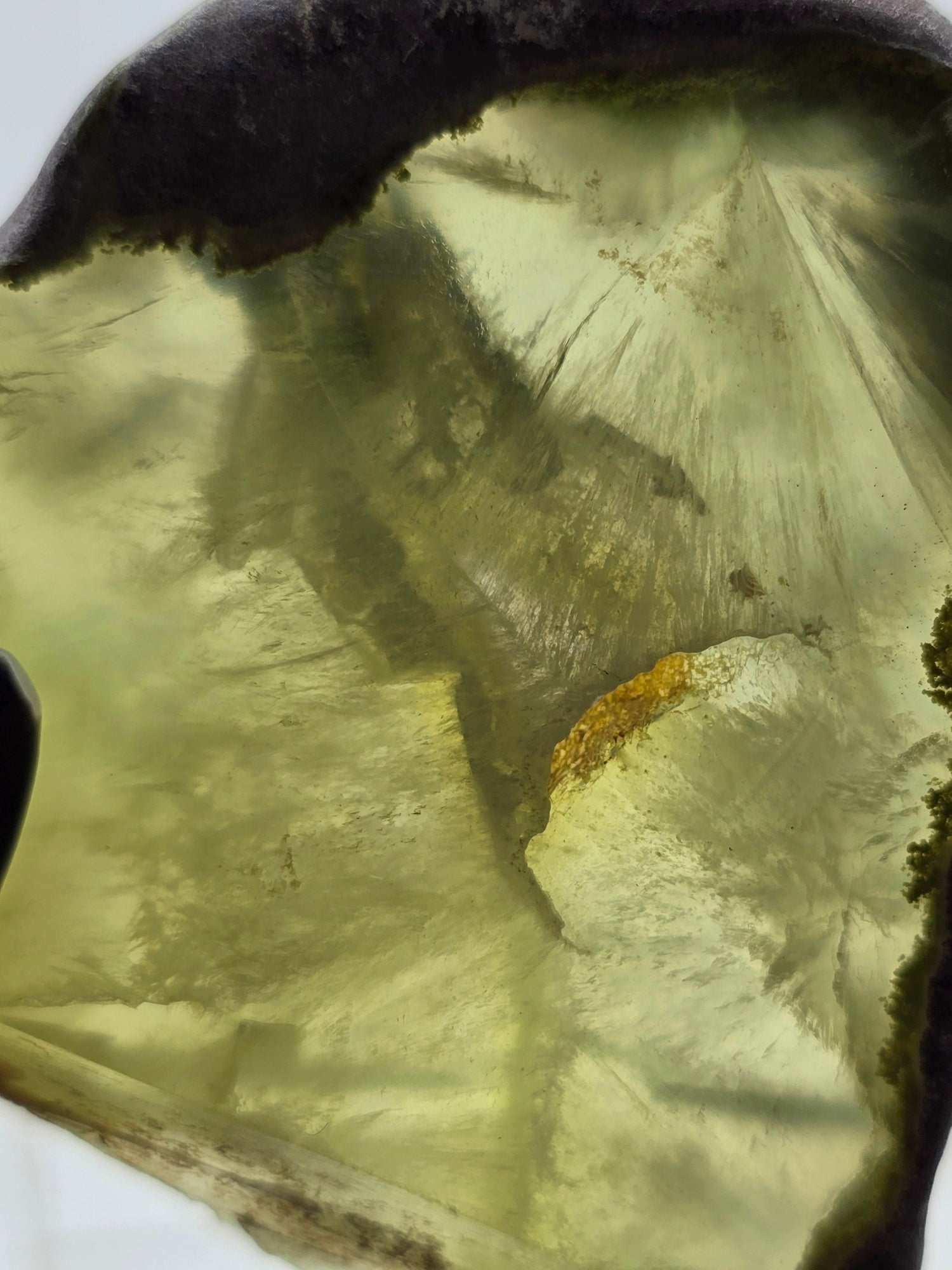 Natrolite & prehnite crystalized slab