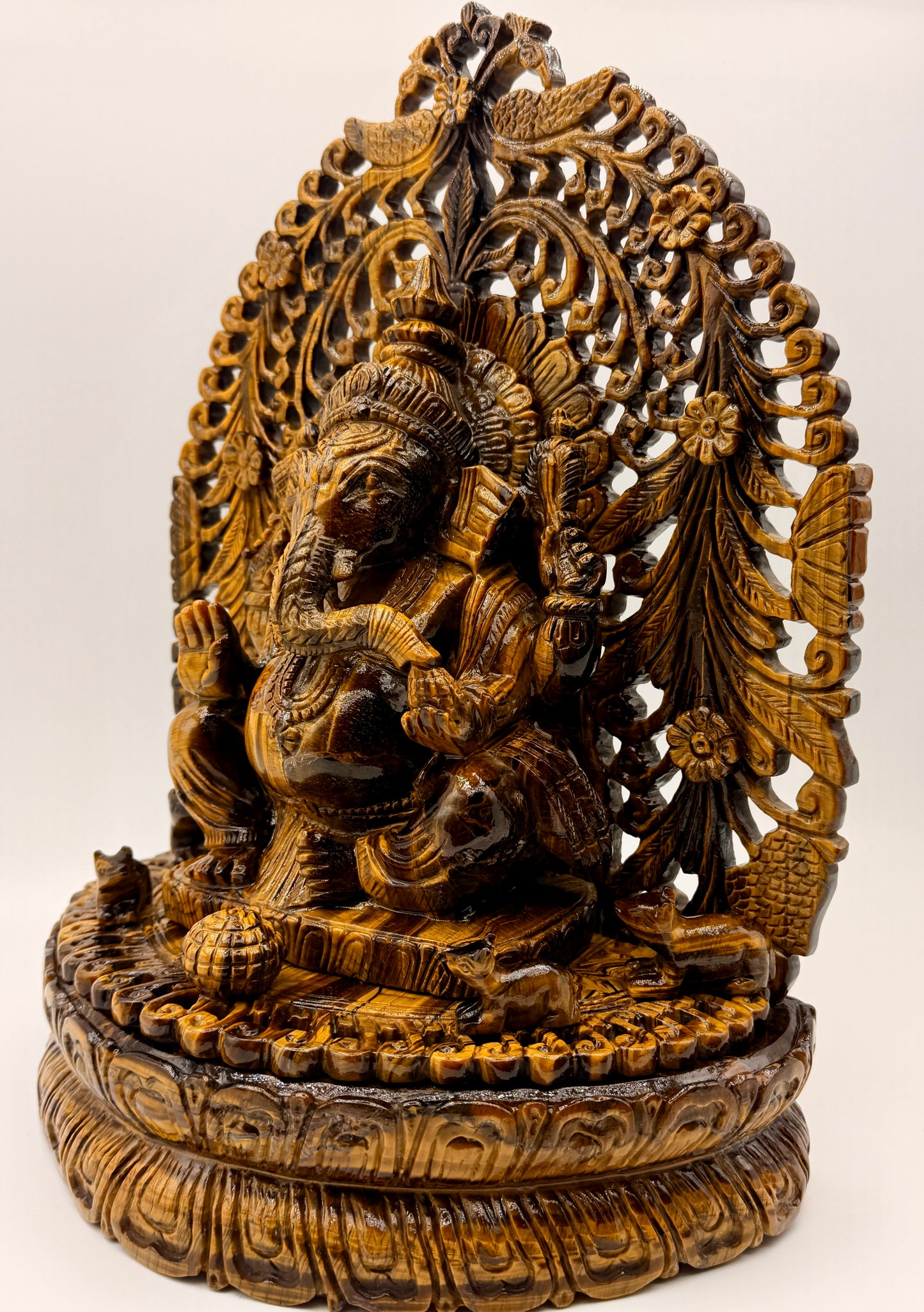 Tiger Eye Ganesha Filagree Altar