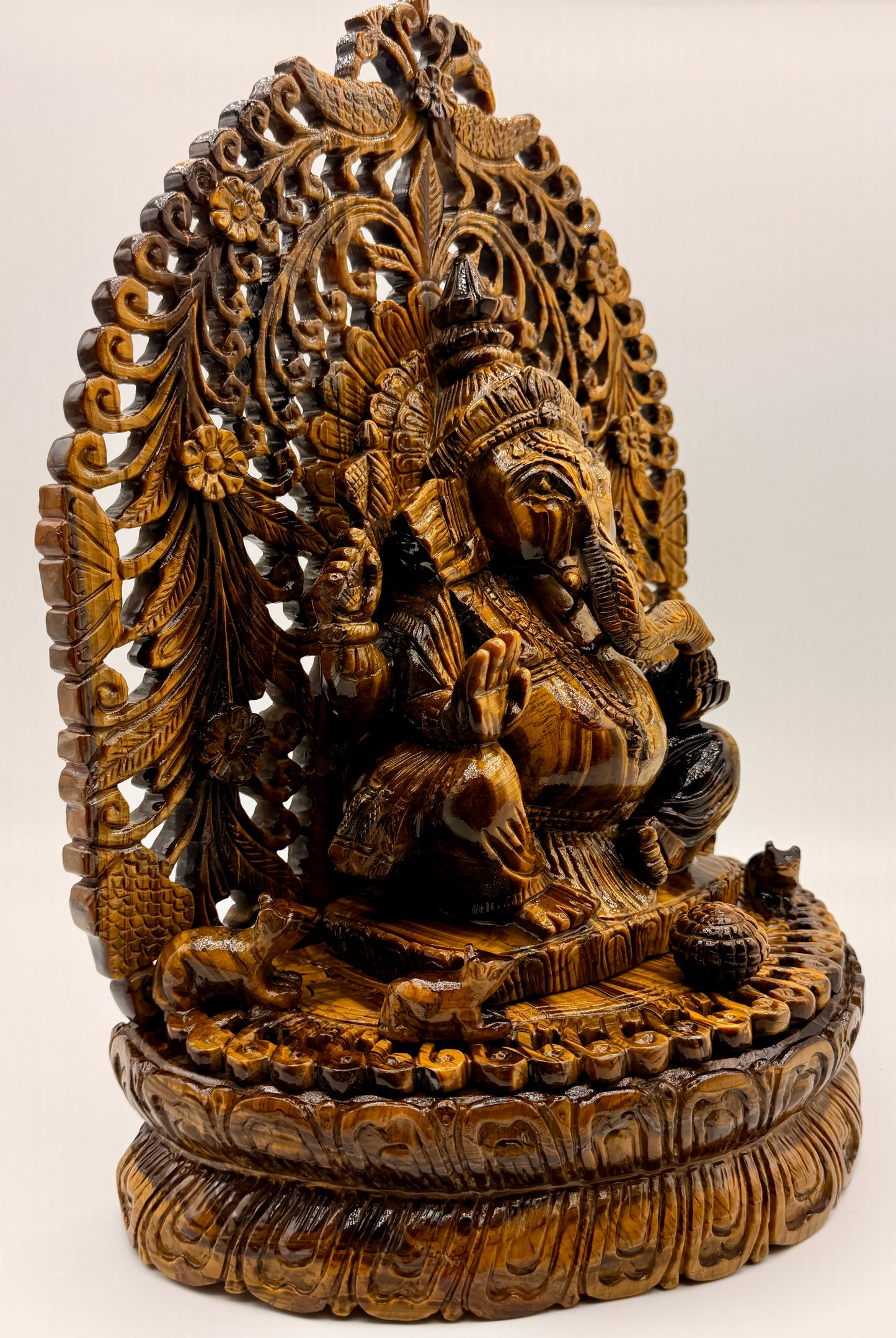 Tiger Eye Ganesha Filagree Altar