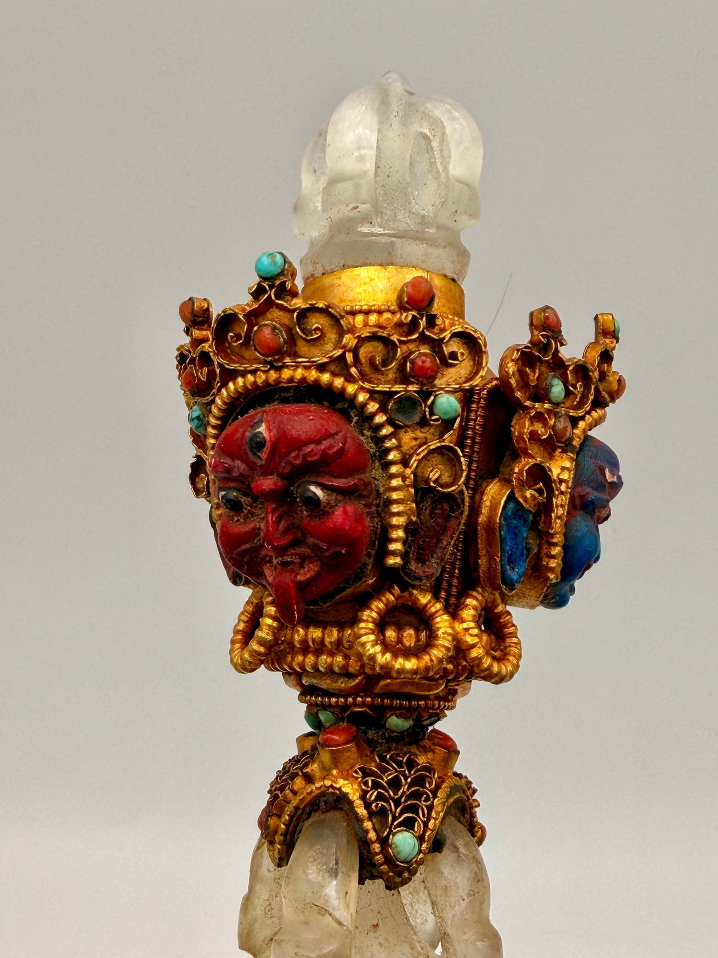 Metal & Crystal Phurba Dagger