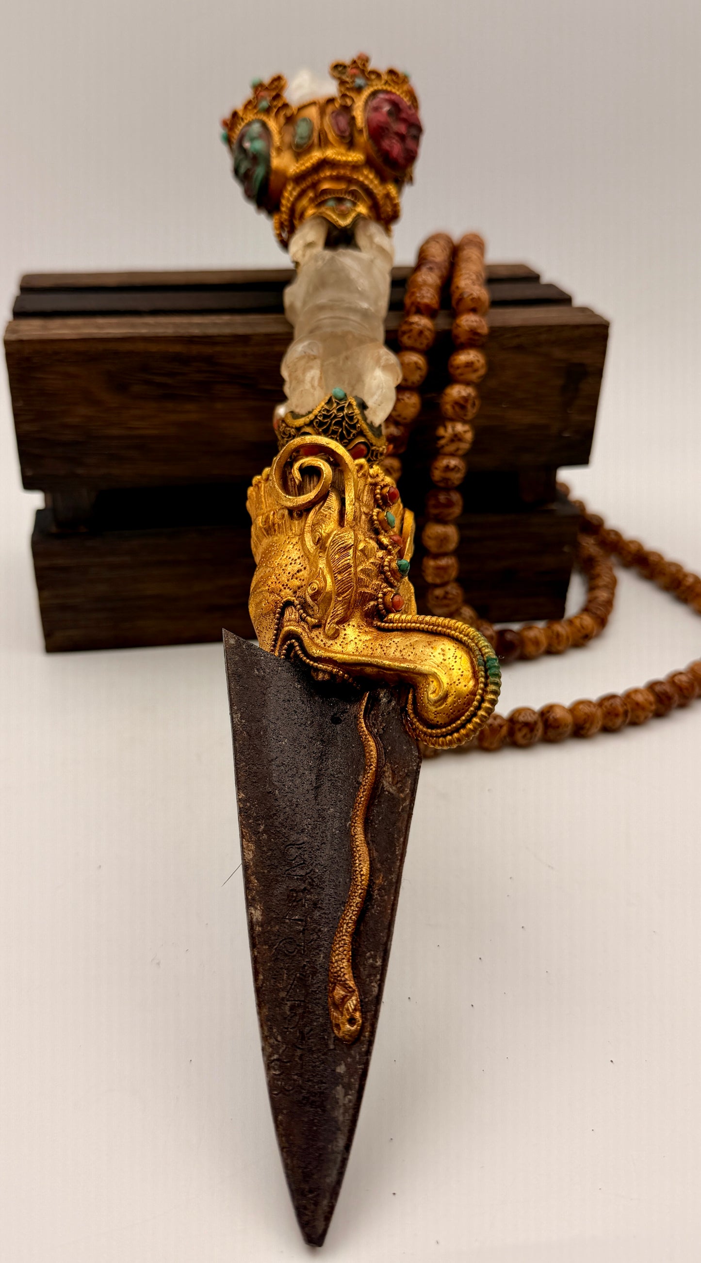 Metal & Crystal Phurba Dagger