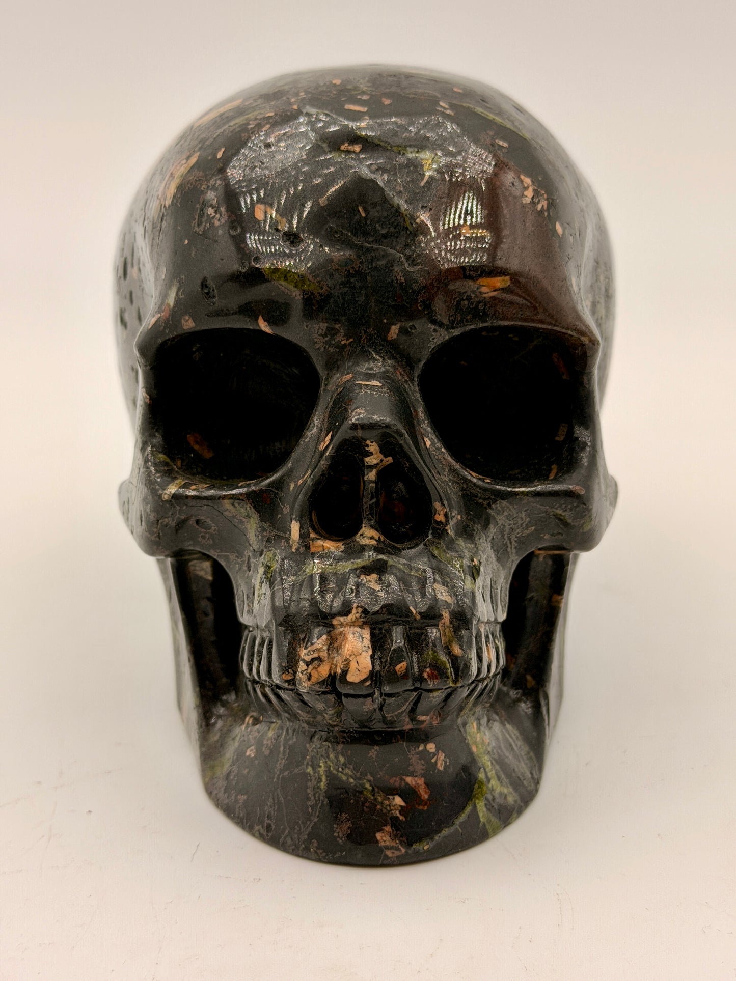 Black Agate Skull