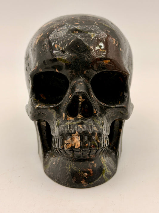 Black Agate Skull