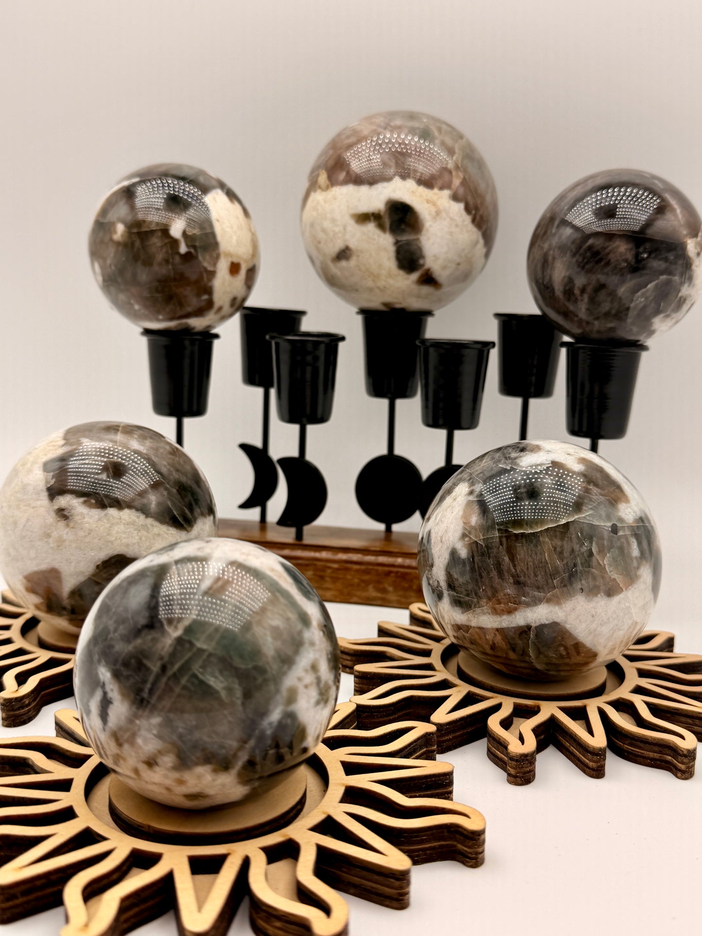 Cat's eye Moonstone Orbs