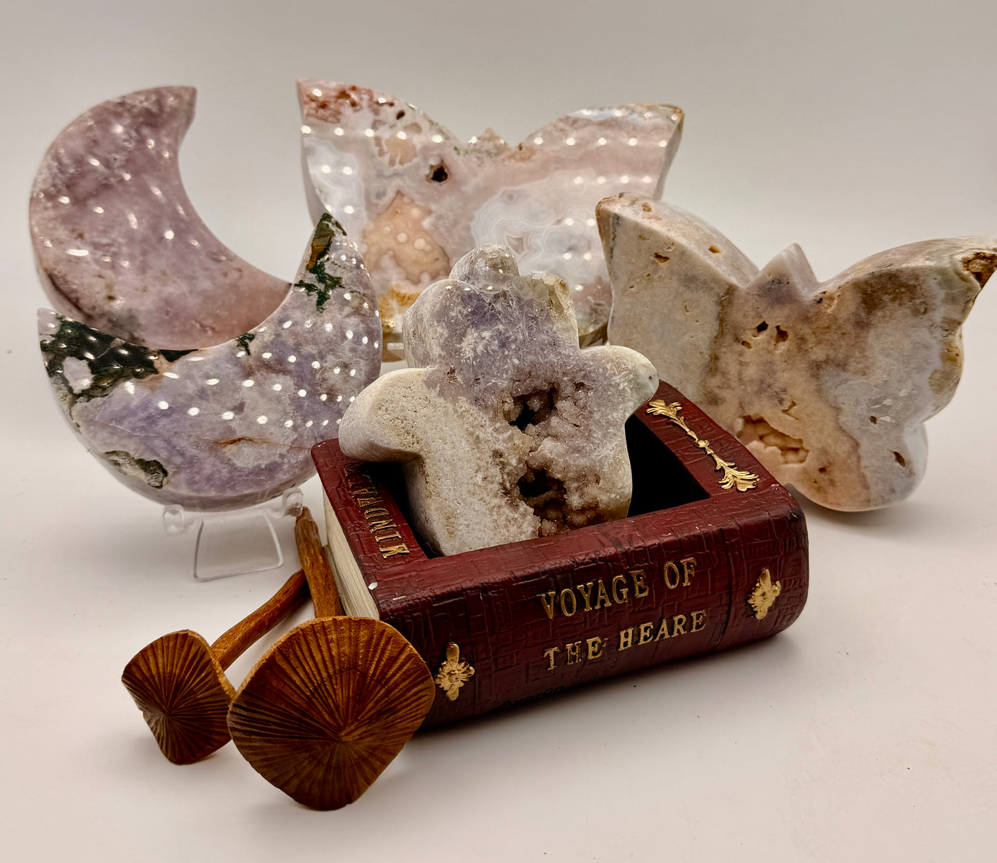 Pink Amethyst Carvings