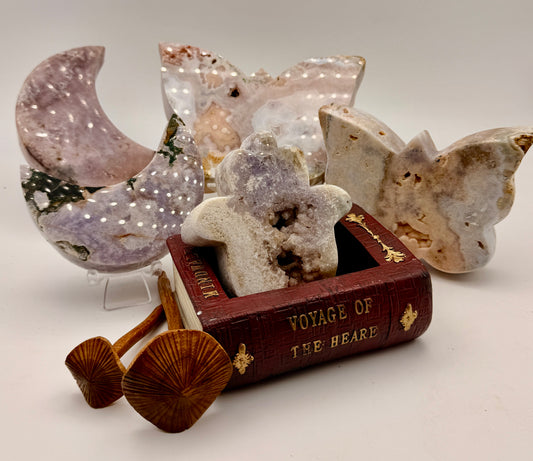 Pink Amethyst Carvings
