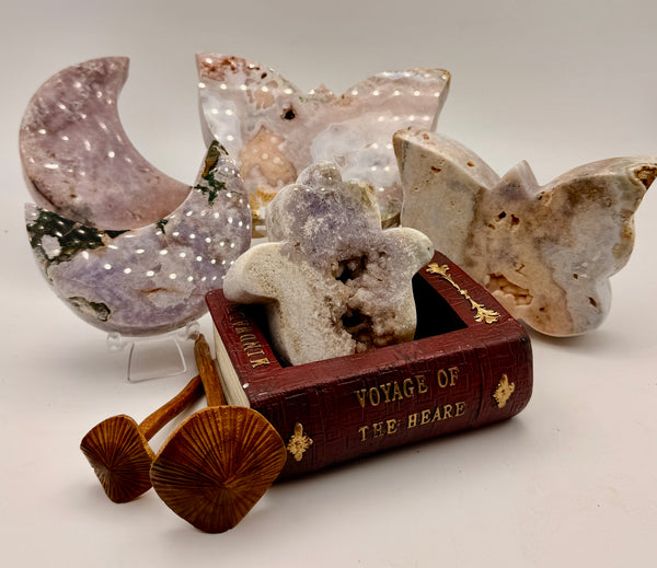 Pink Amethyst Carvings