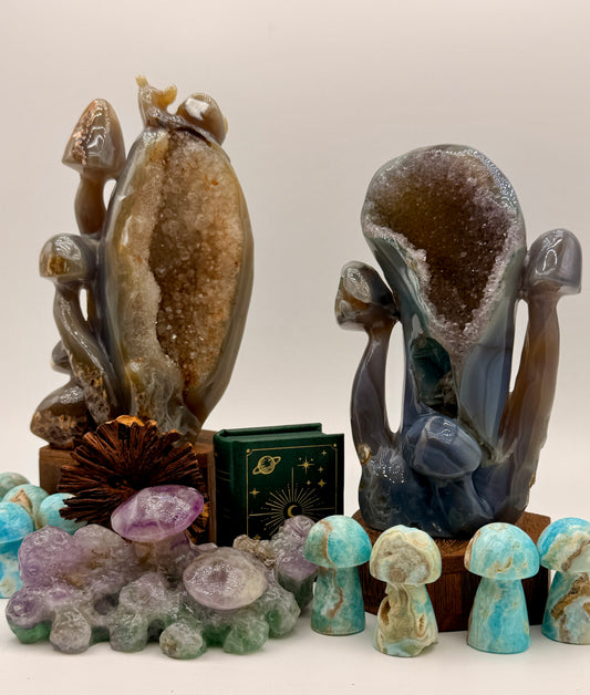 Blue Chalcedony Mushrooms