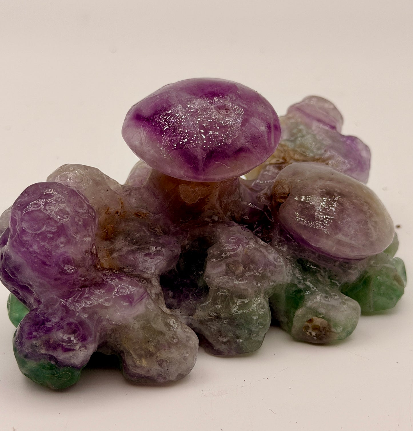Rainbow Fluorite Mushrooms