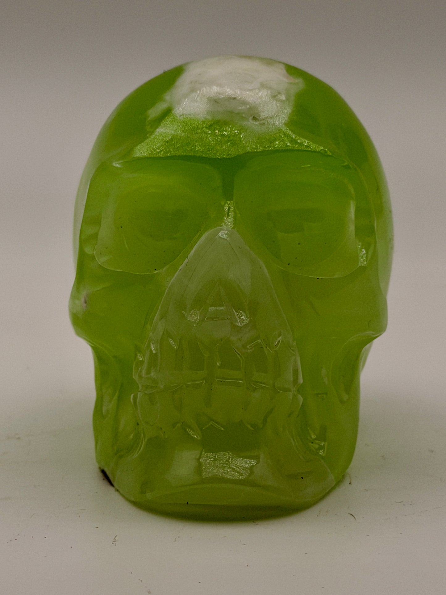 Pistachio Calcite Skulls