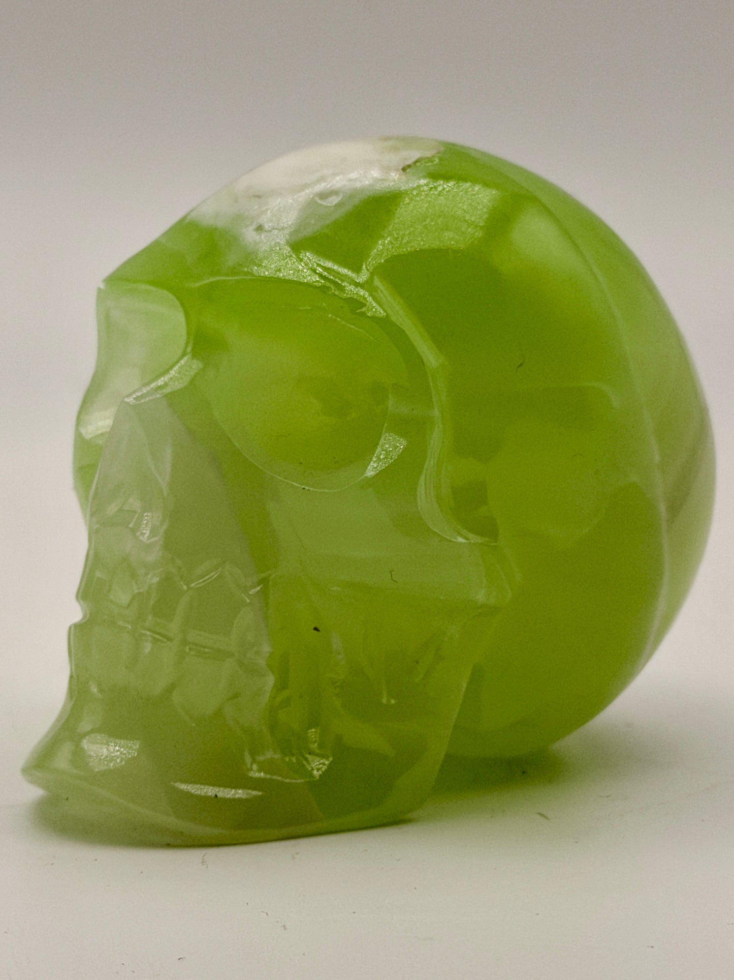 Pistachio Calcite Skulls