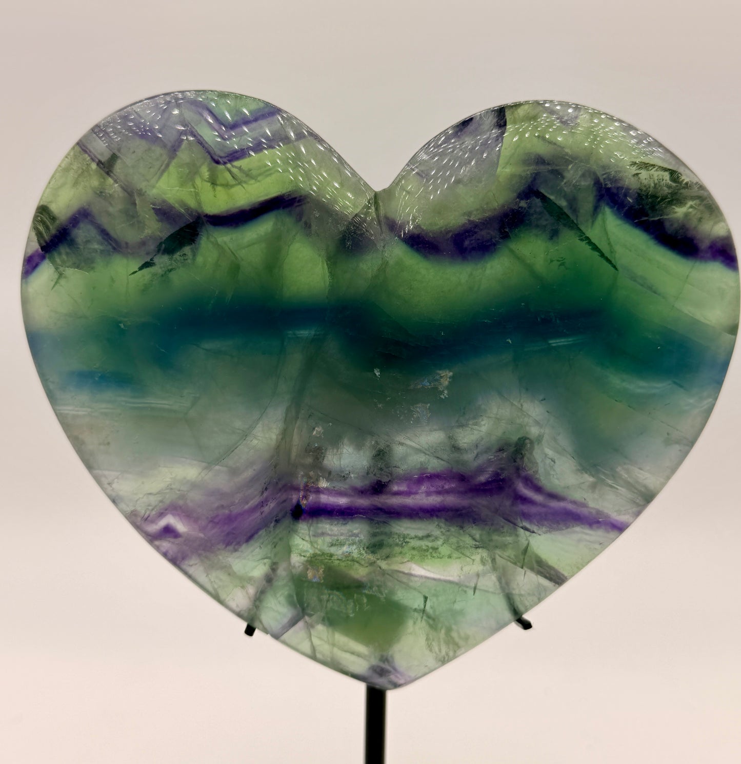Rainbow Fluorite Heart