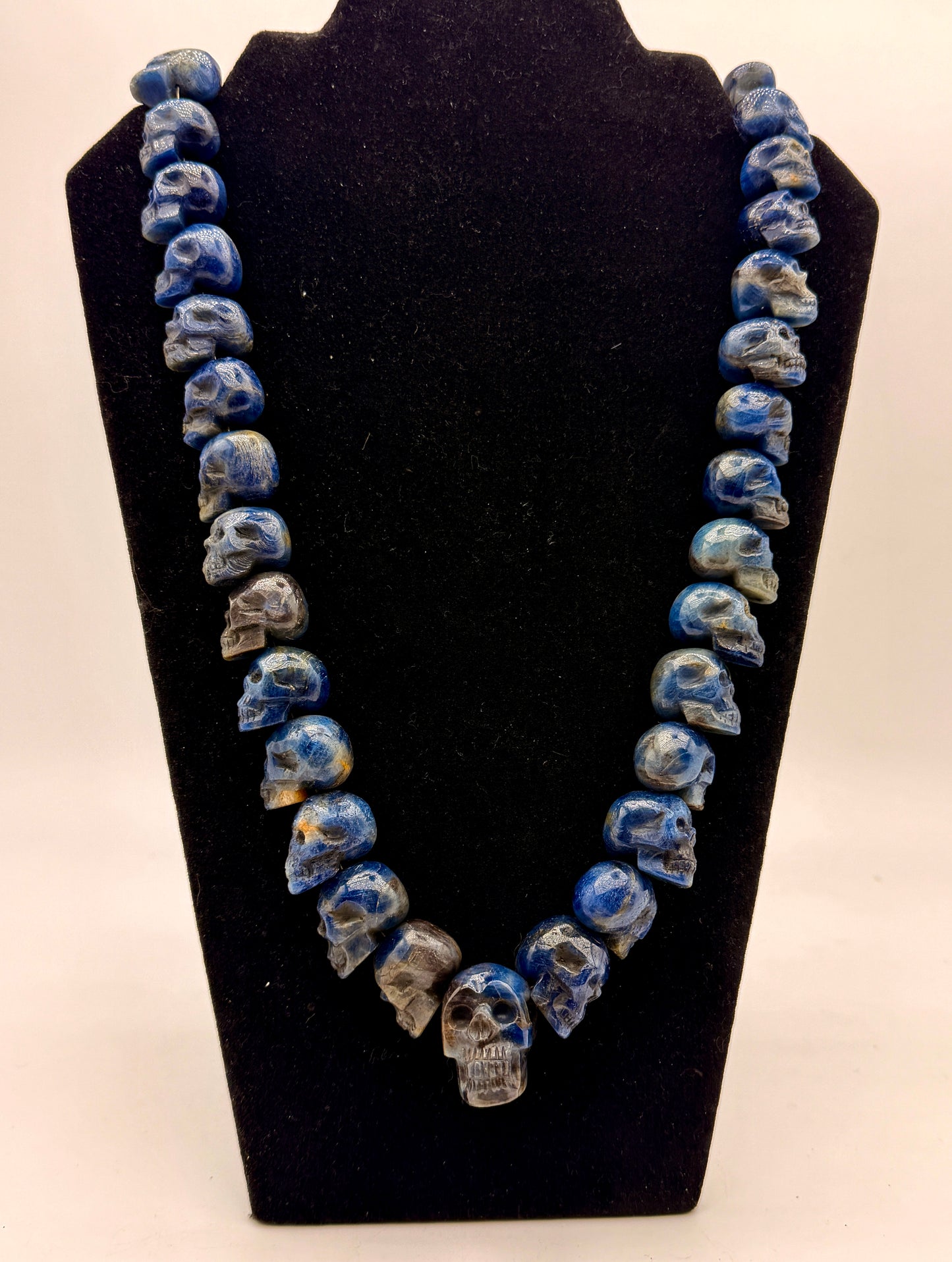 Blue Sapphire Necklace of Skulls