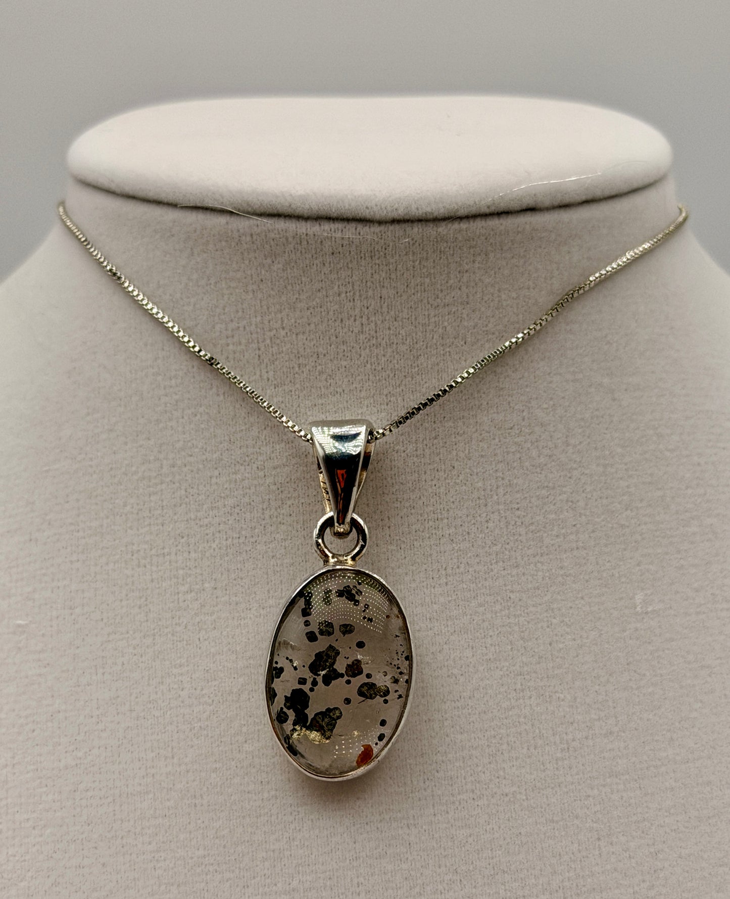 Pyrite & Chlorite Quartz pendant