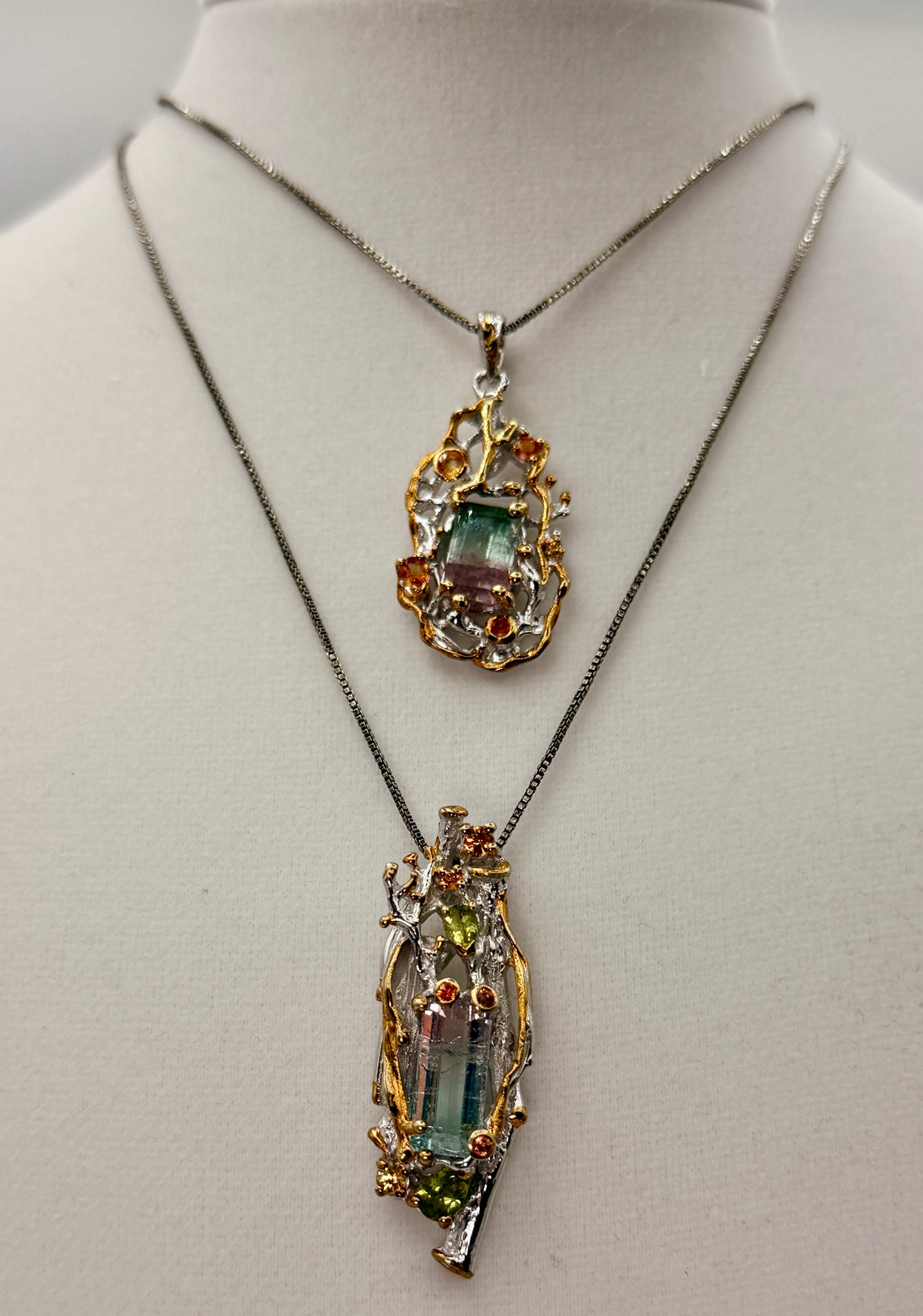 Watermelon Tourmaline Pendants