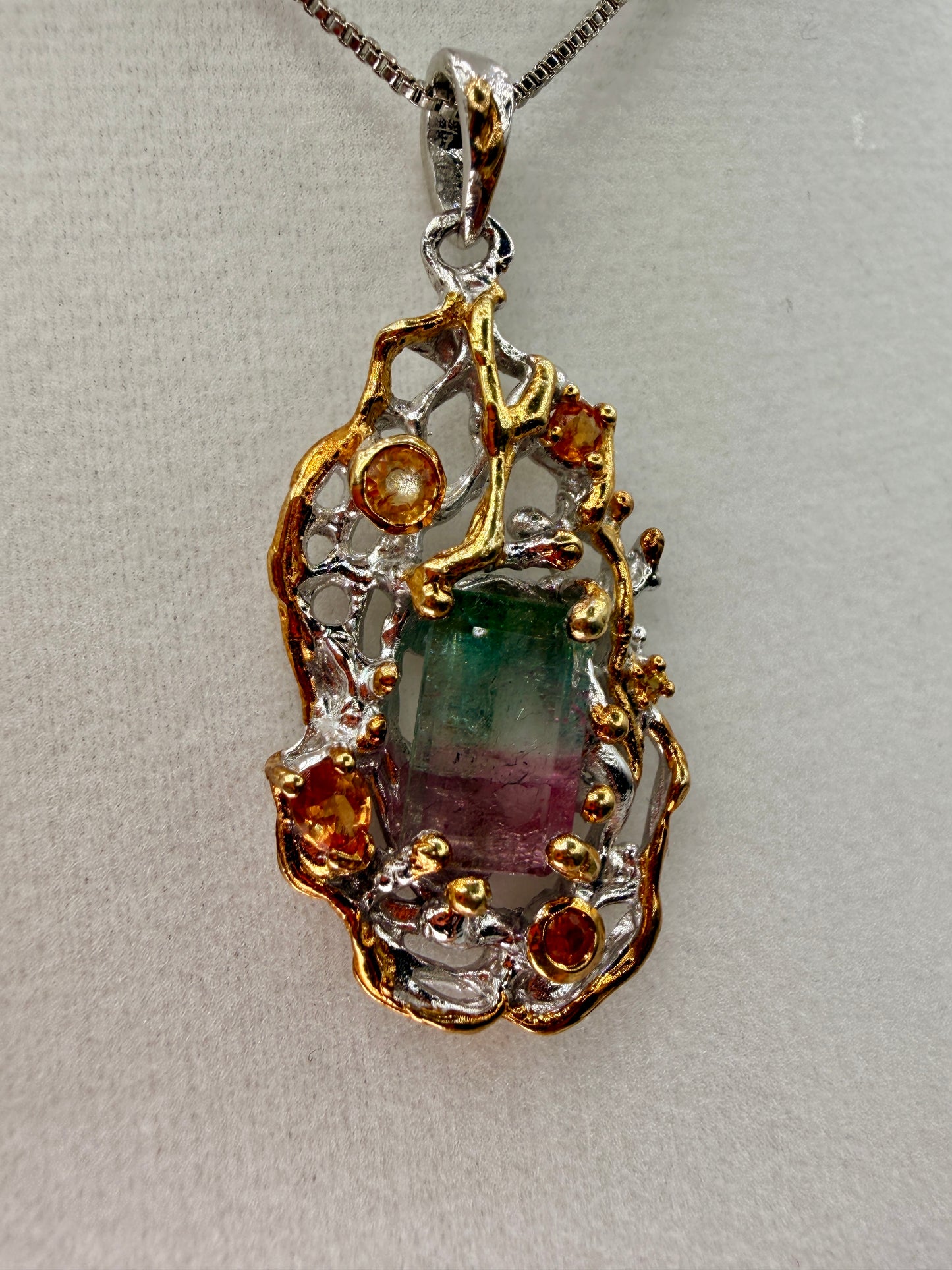 Watermelon Tourmaline Pendants