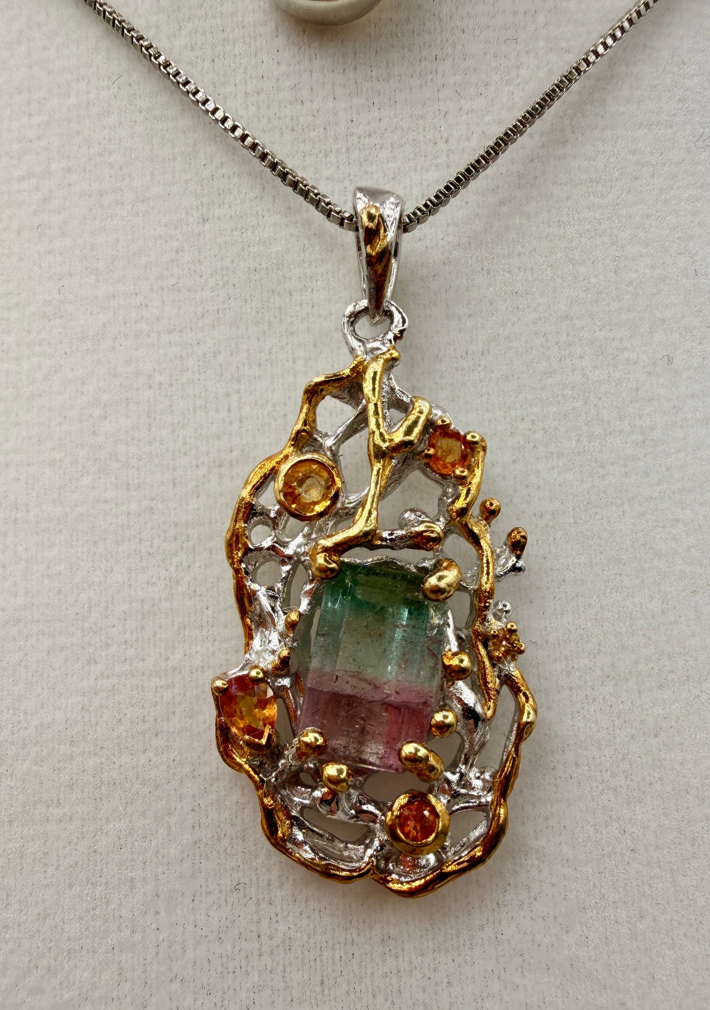 Watermelon Tourmaline Pendants