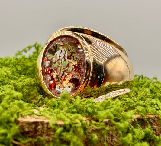 Lepidocrocite in Quartz Rings