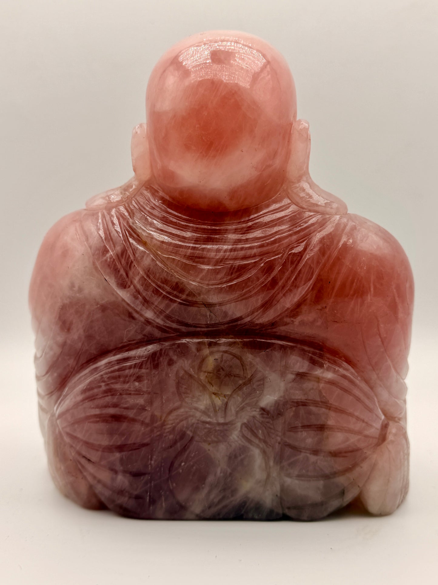 Rose Quartz Laughing Buddha Altar