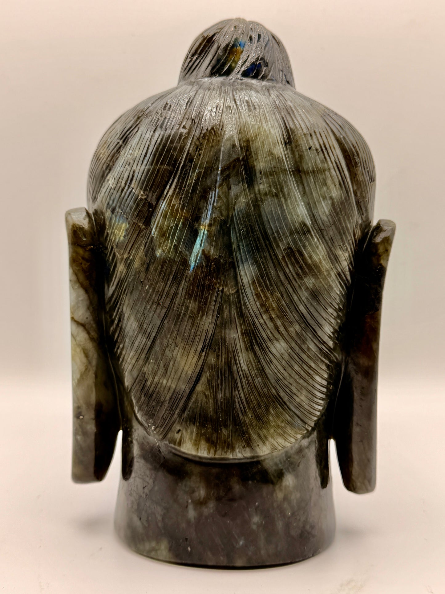 Labradorite Peaceful Buddha Head Altar
