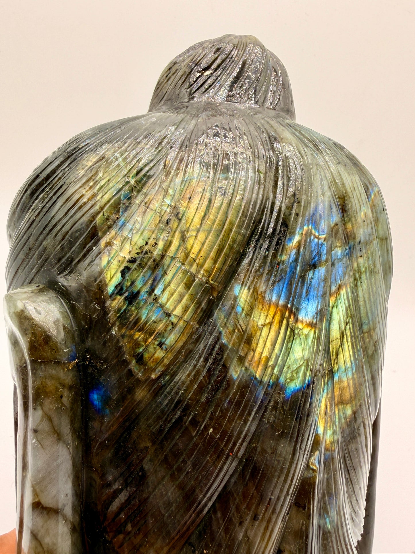 Labradorite Peaceful Buddha Head Altar