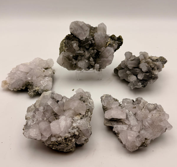 Apatite, Pyrite, Quartz, Calcite and Sphalerite