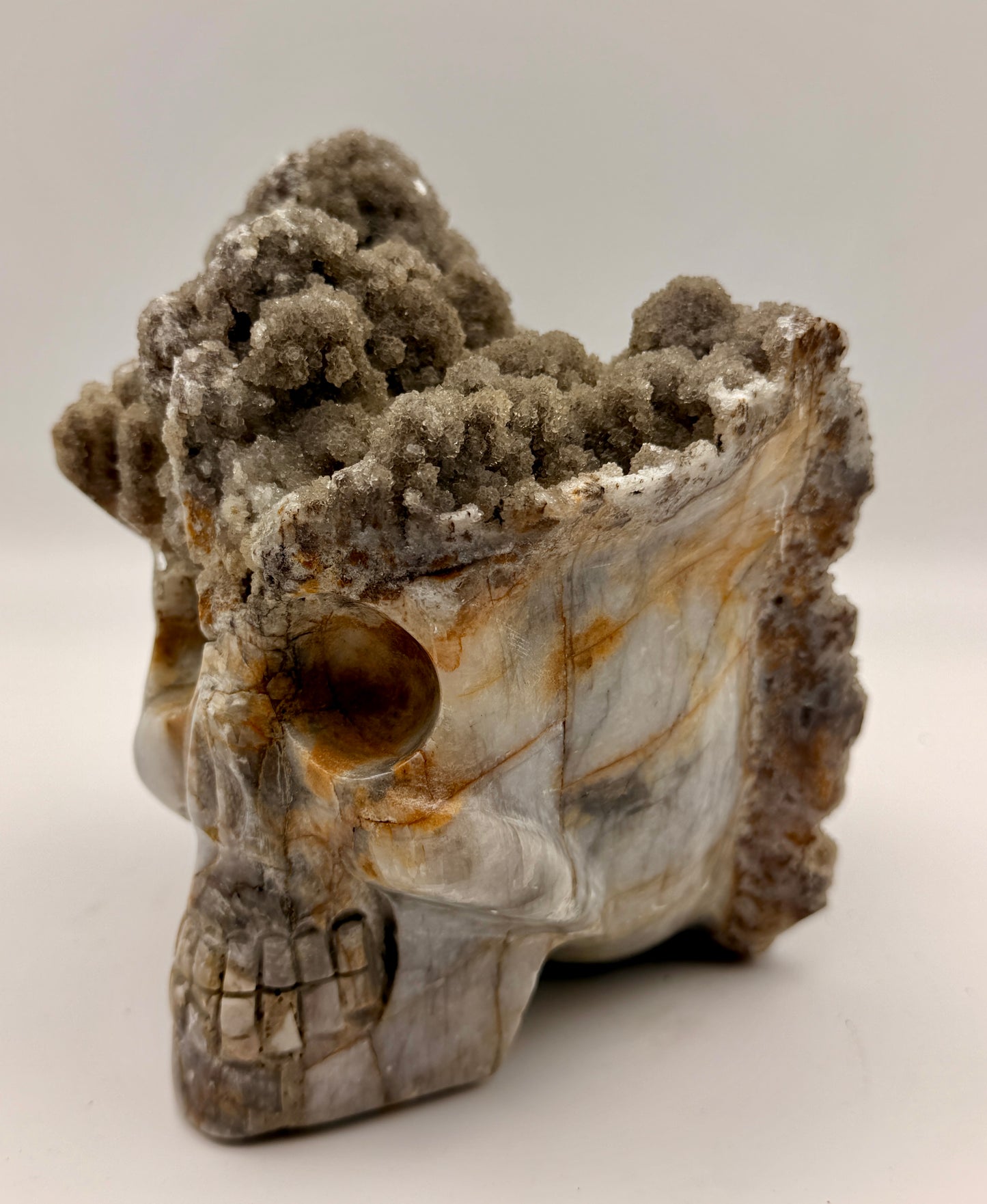 Ibis Jasper Druzy Quartz Skull