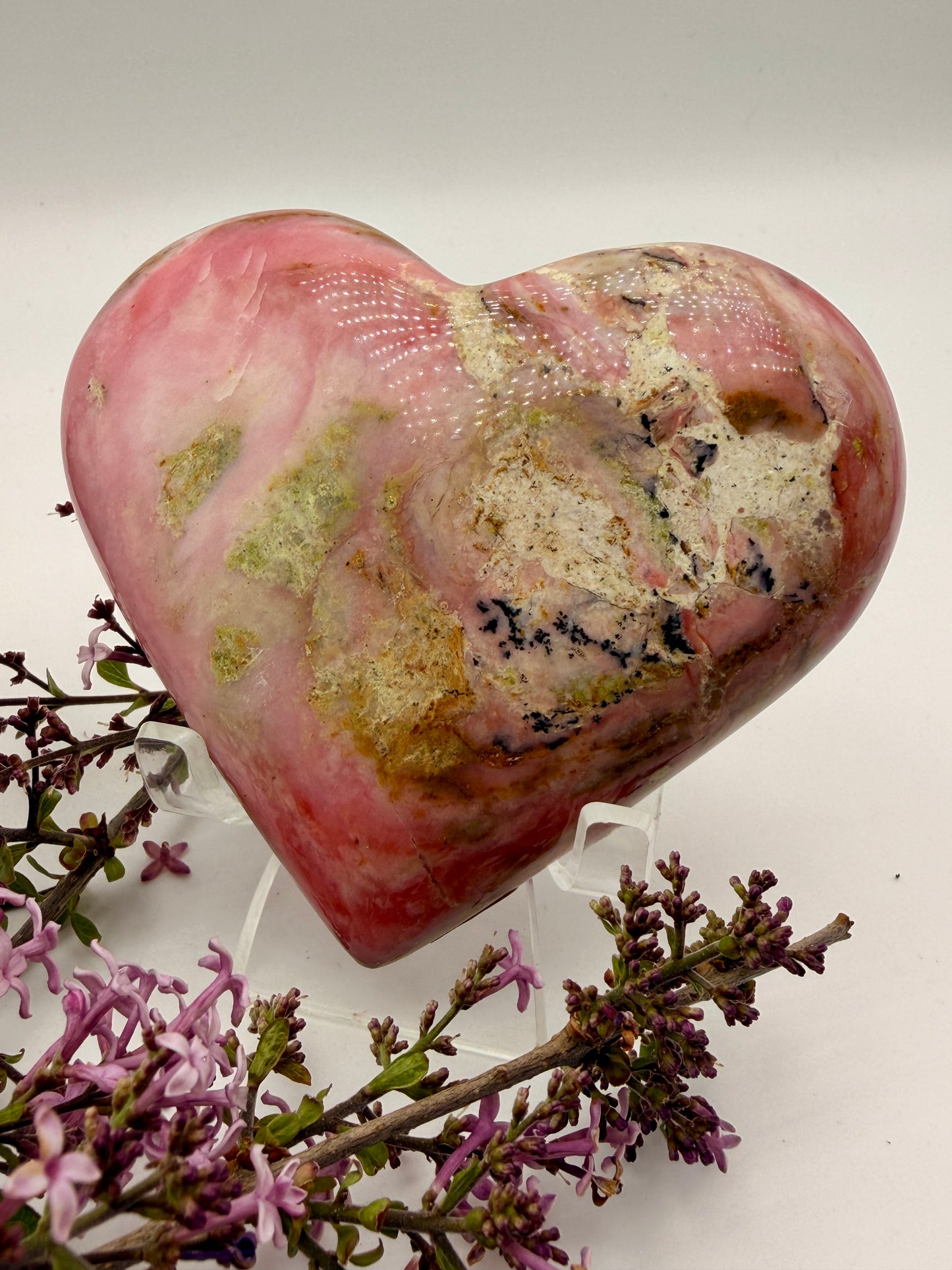Pink opal Hearts