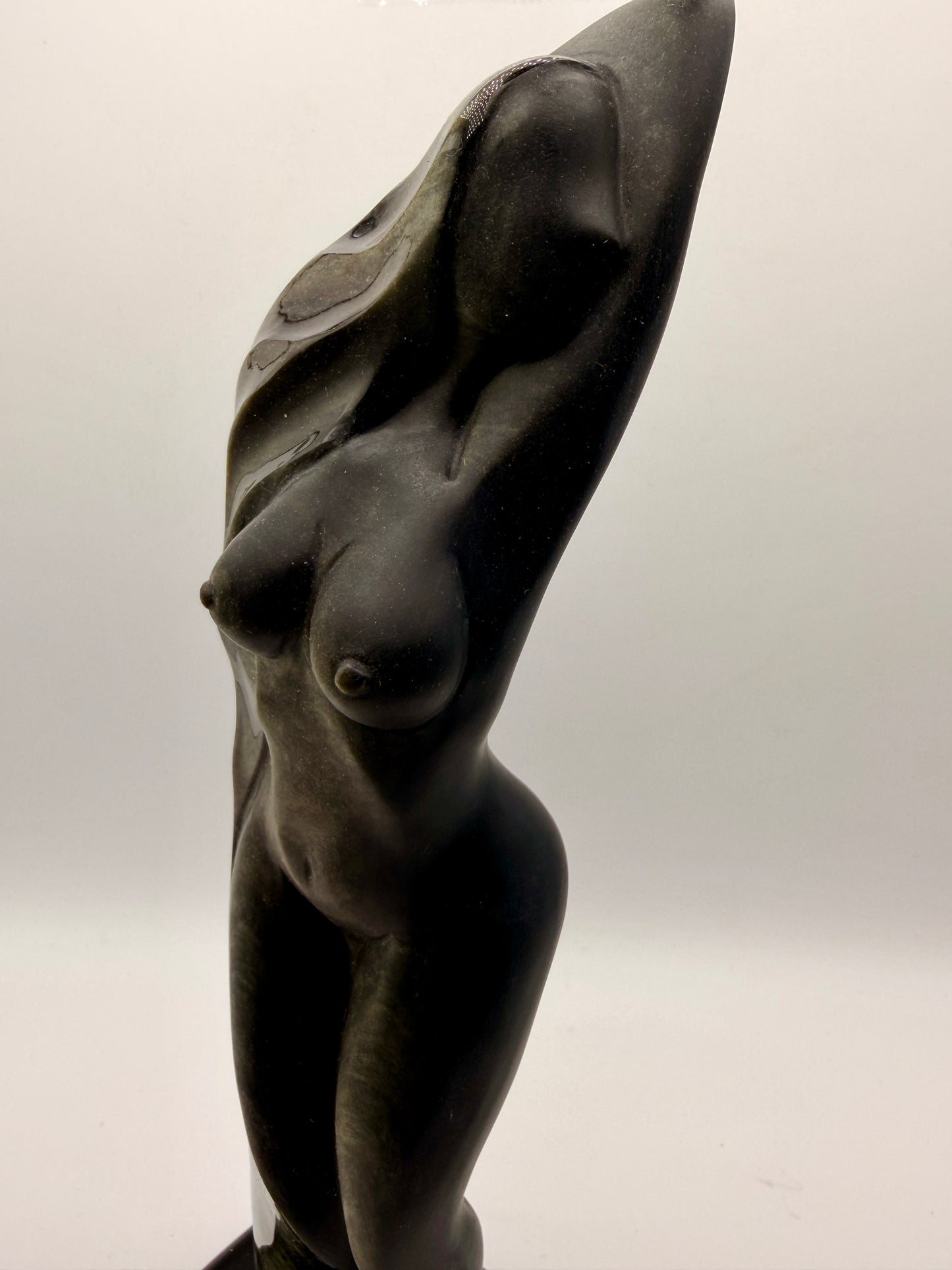 Golden Sheen Obsidian Goddess Statue