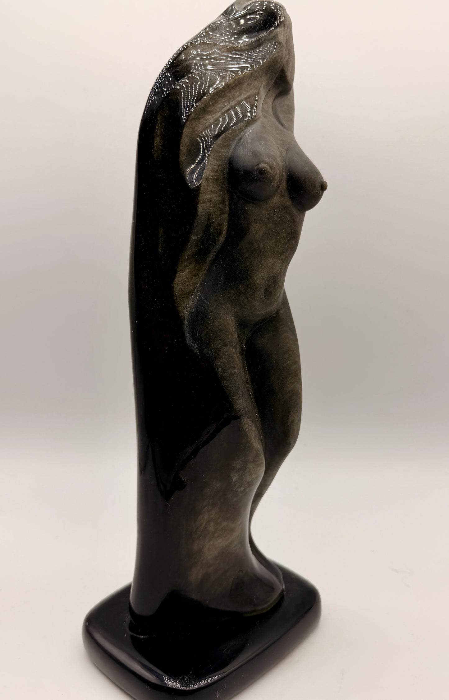 Golden Sheen Obsidian Goddess Statue