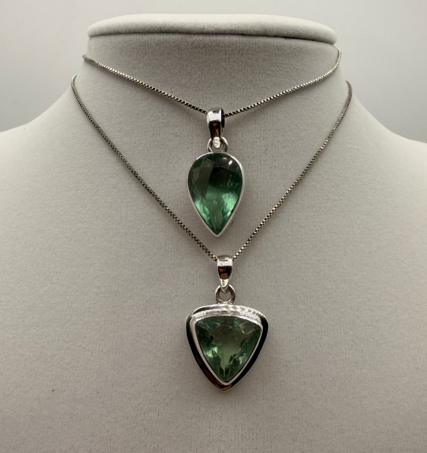 Teal Fluorite Pendants