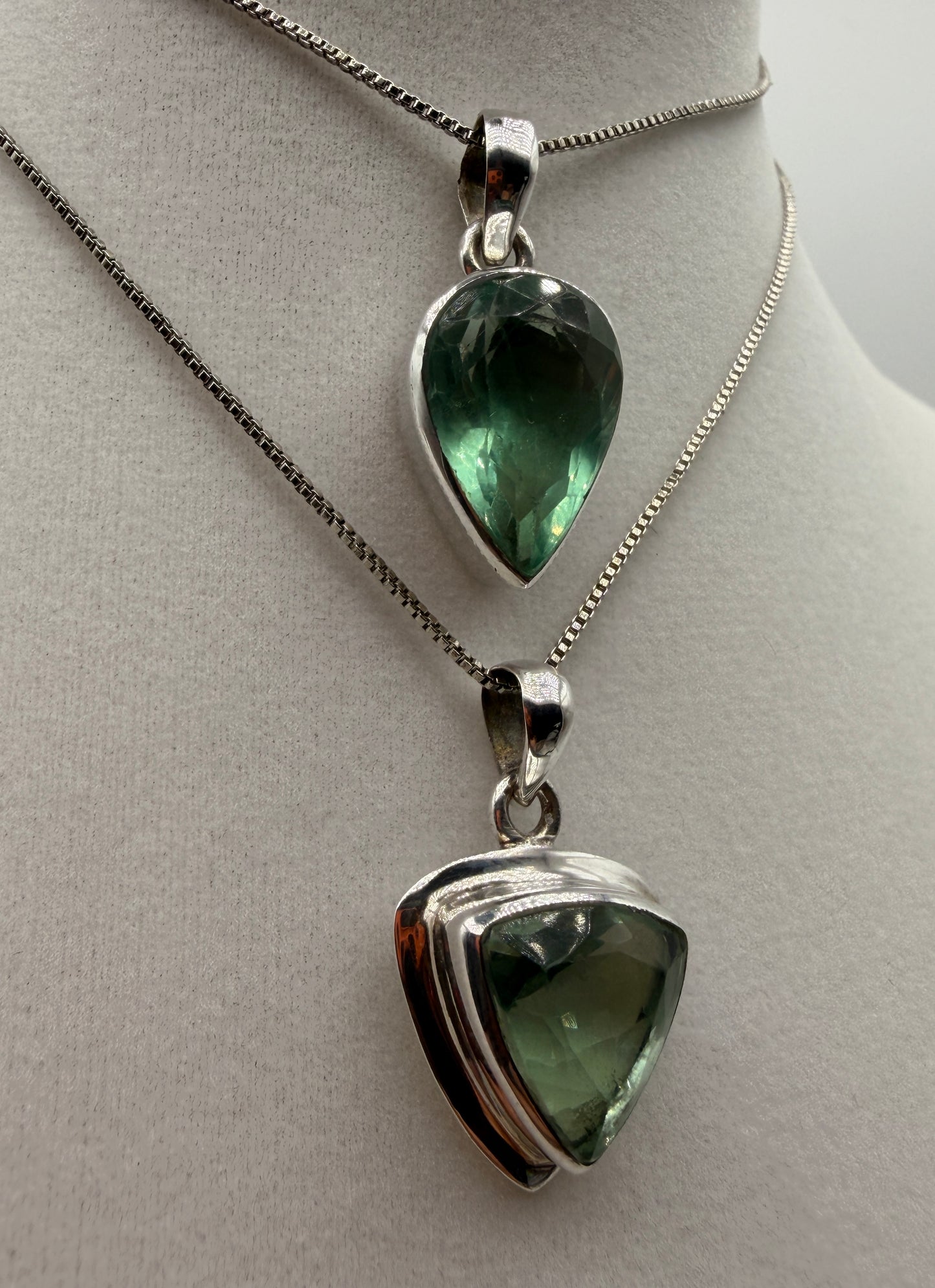 Teal Fluorite Pendants