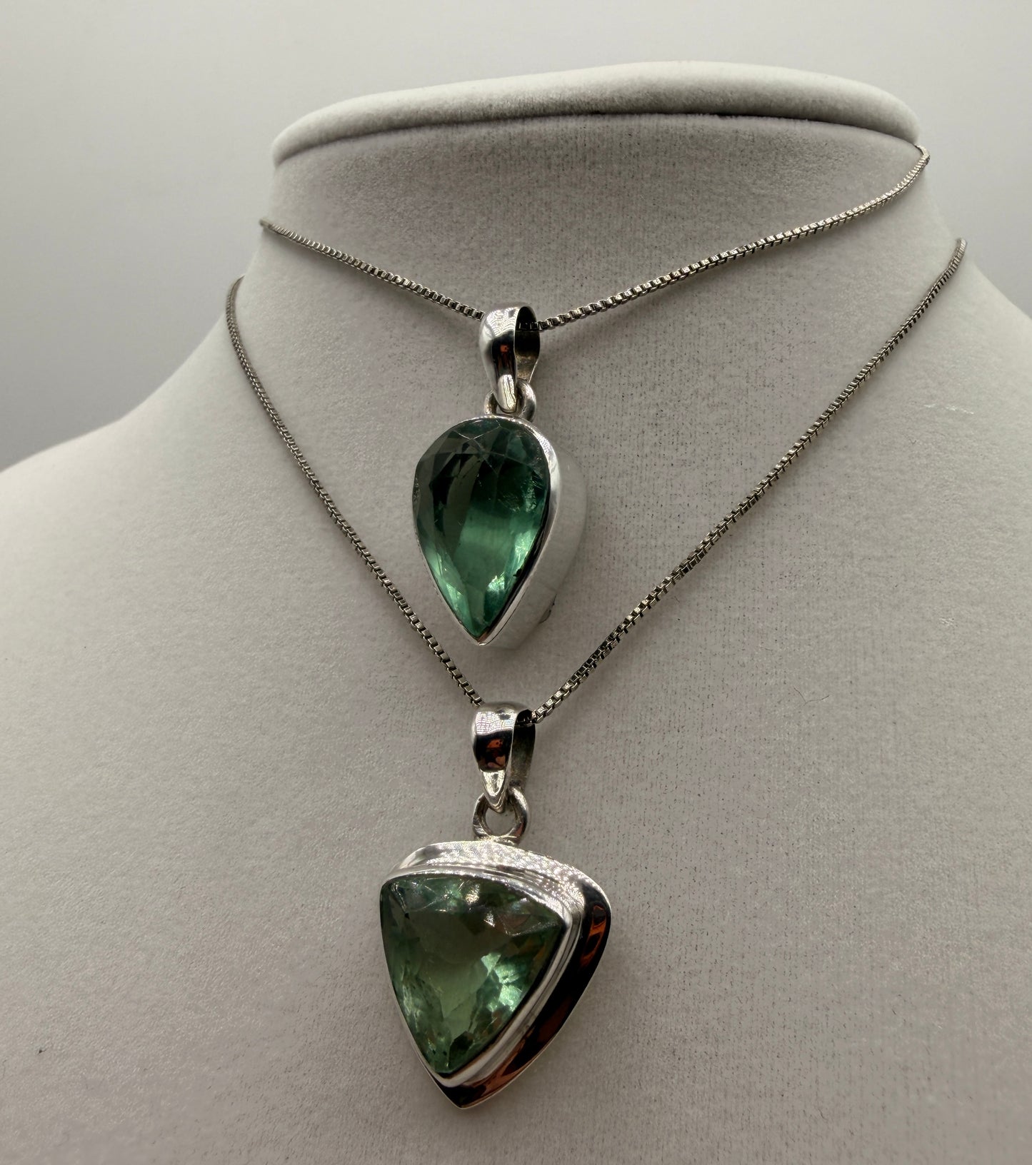 Teal Fluorite Pendants