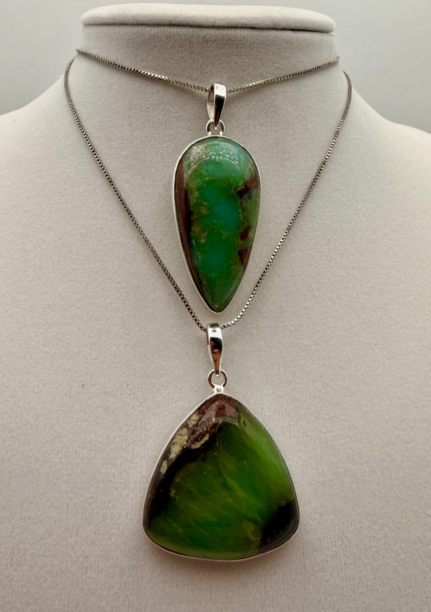 Chrysoprase Pendants
