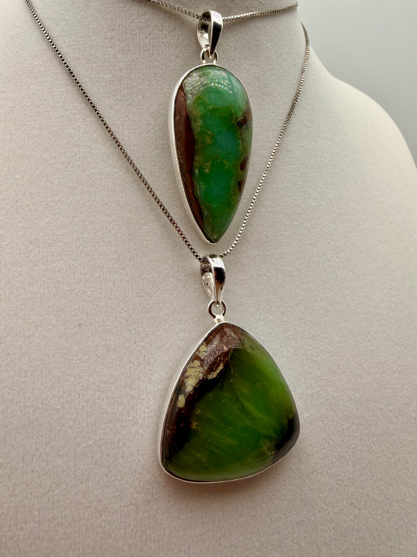 Chrysoprase Pendants