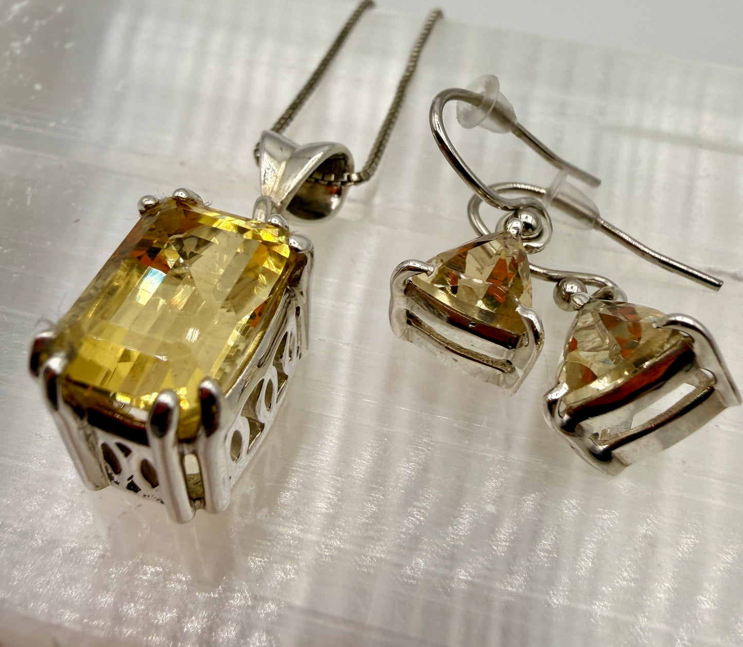 Scapolite Dangle Earrings